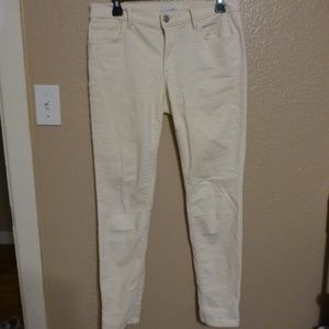 Loft white/cream corduroy pants